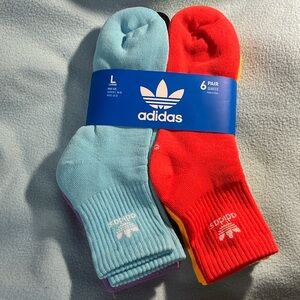 Adidas Men’s Quarter Socks 6/Pack MultiColor - size L